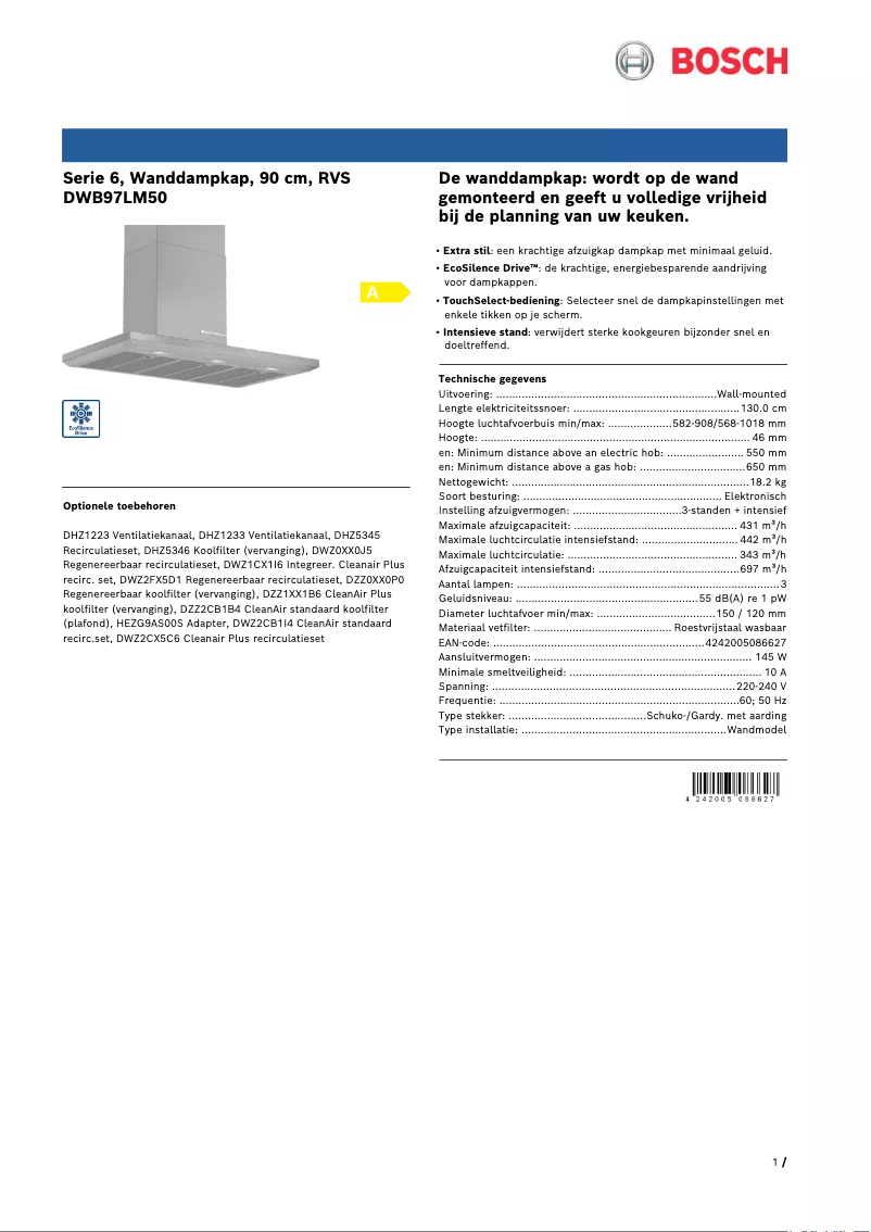 First page image of the manual for DWB97LM50