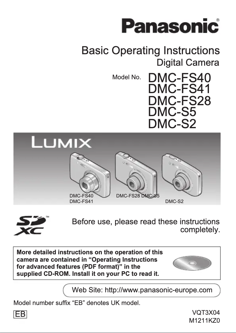 Page 1 of the manual User Manual Panasonic Lumix DMC-FS41