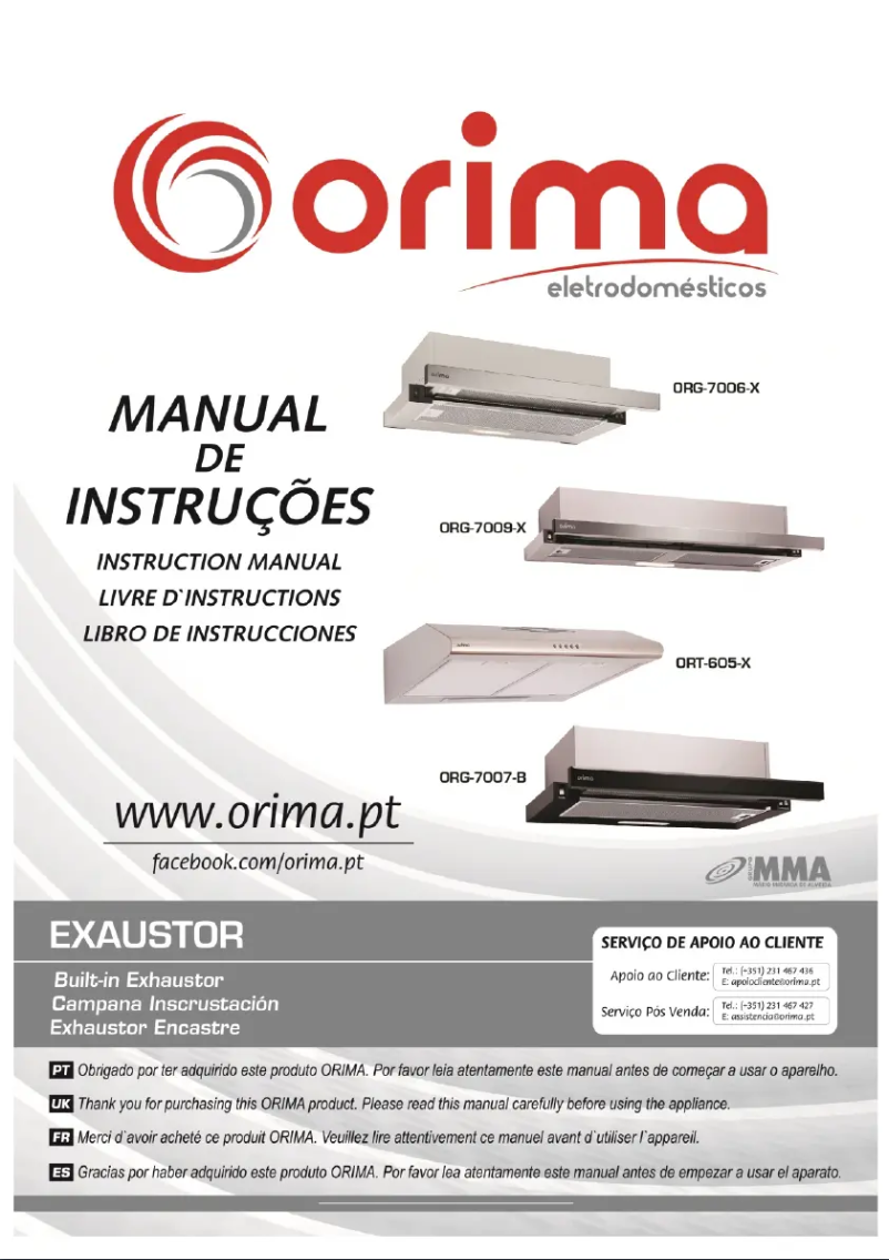 Page 1 of the manual User Manual Orima ORG-7007-B