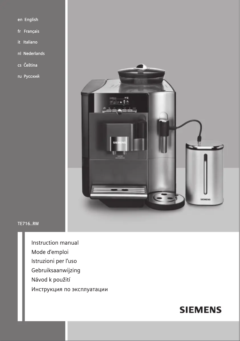 Page 1 of the manual User Manual Siemens TE716209