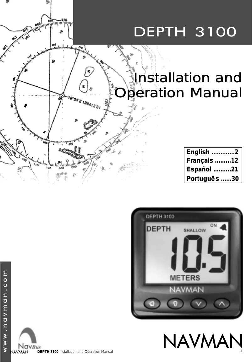 Page 1 of the manual User Manual Navman Depth 3100