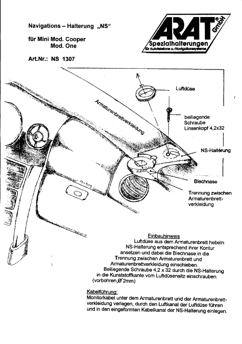 Page 1 of the manual User Manual Arat NS1307