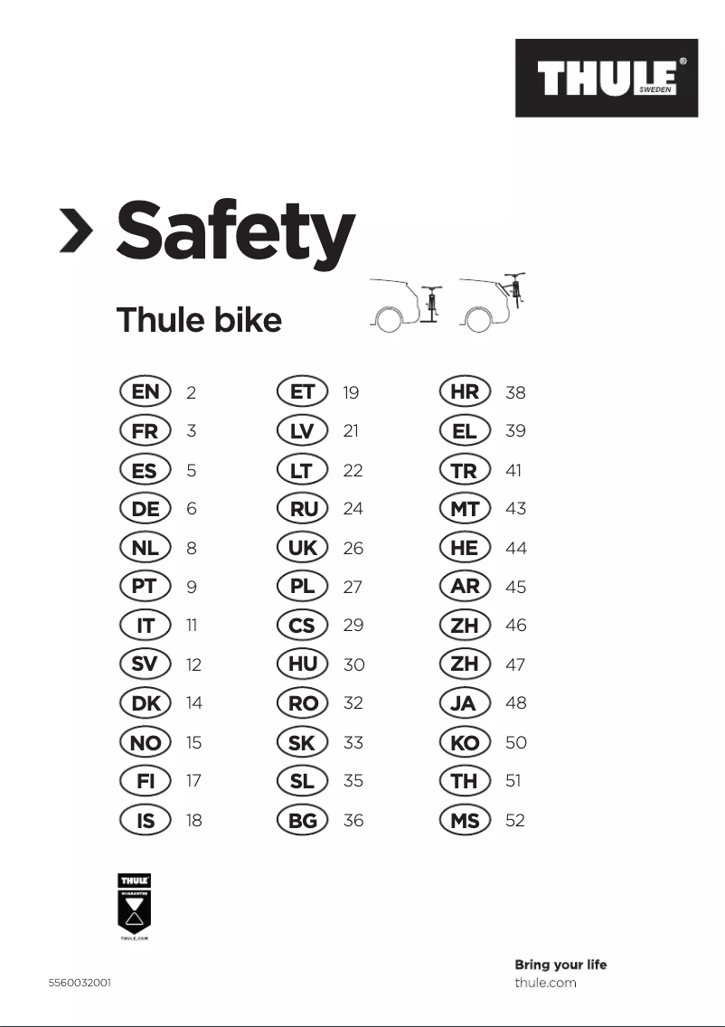 Page 1 of the manual User Manual Thule EuroRide 2 7-pin