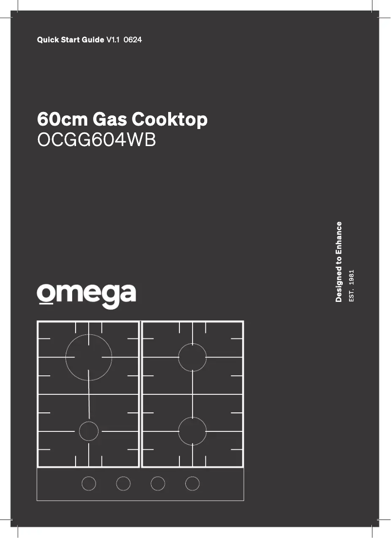 First page image of the manual for OCGG604WB