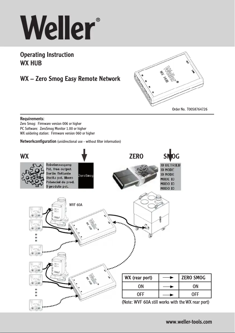 First page image of the manual for WX HUB