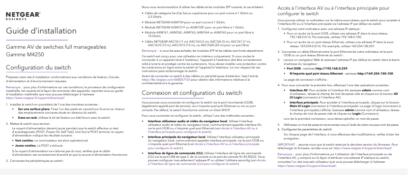 Page 1 of the manual Installation Guide Netgear M4250
