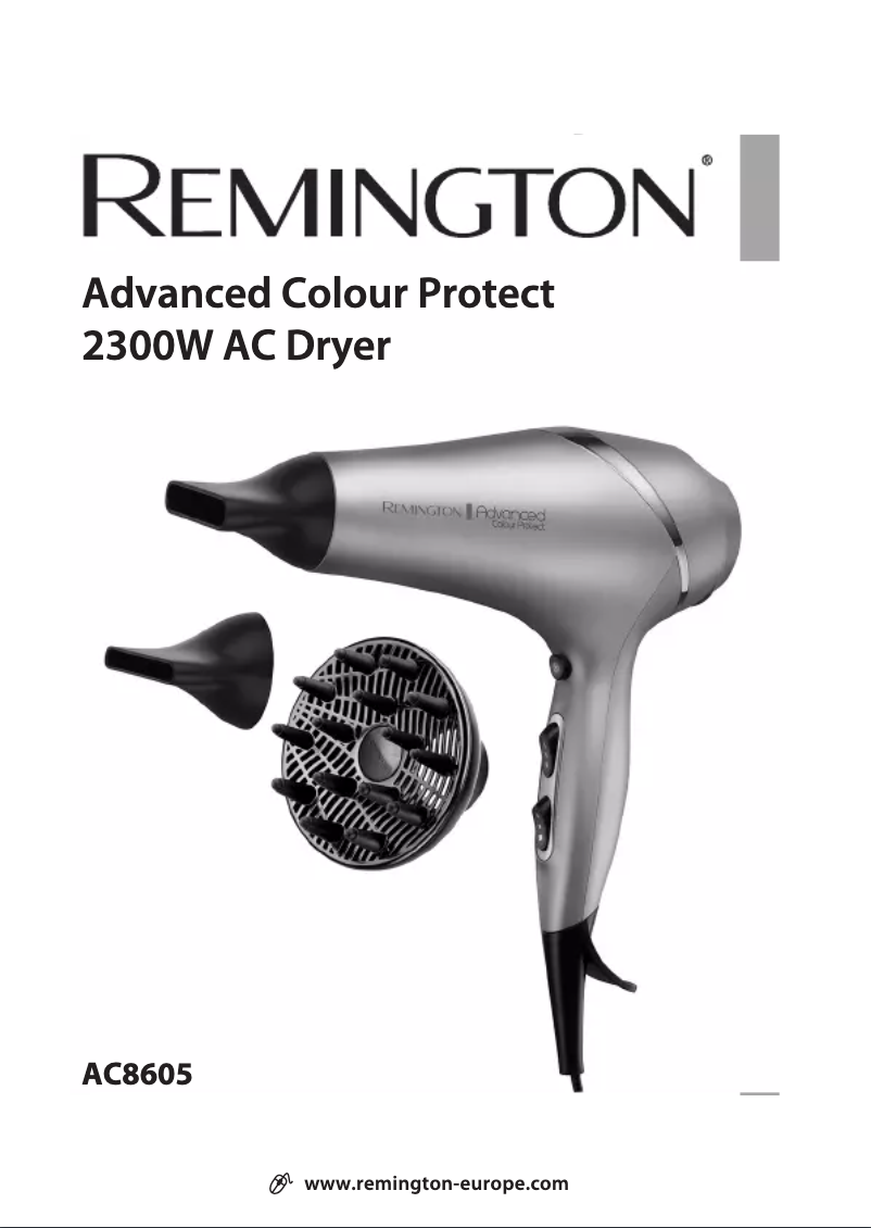 Page 1 of the manual User Manual Remington Advanced Colour Protect AC8605