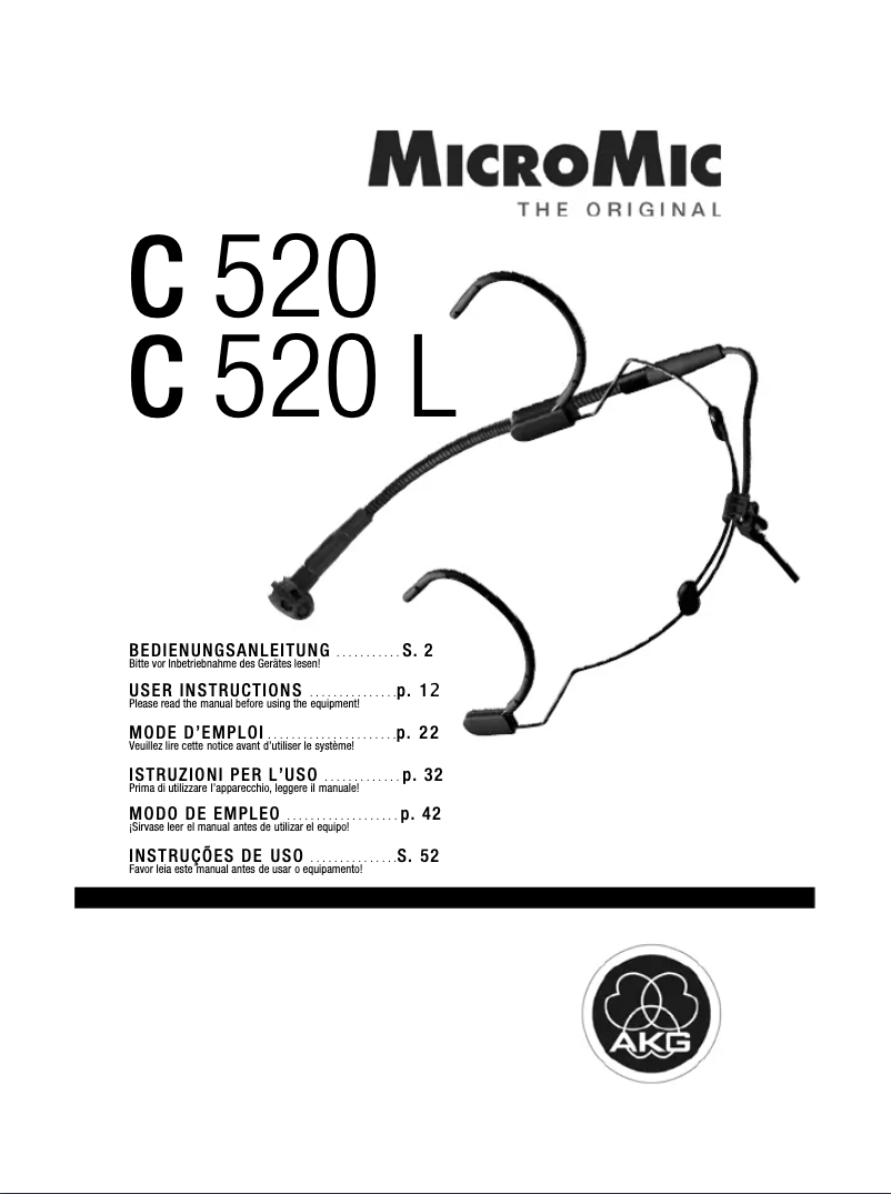 First page image of the manual for C520