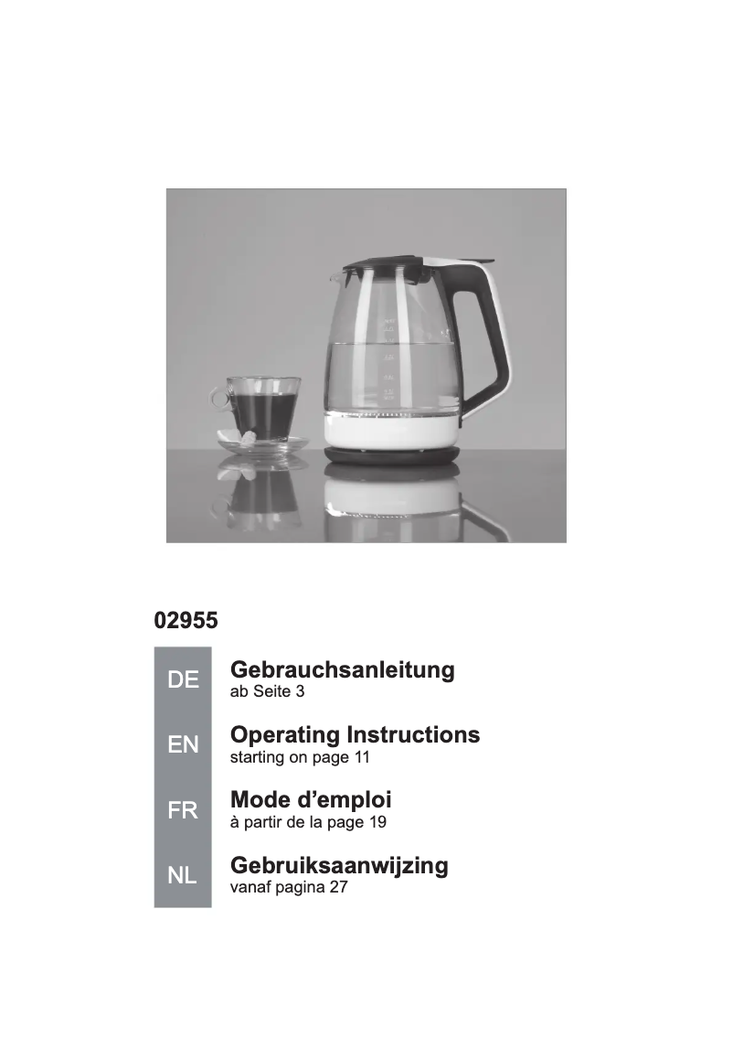 Page 1 of the manual User Manual Gourmetmaxx 02955