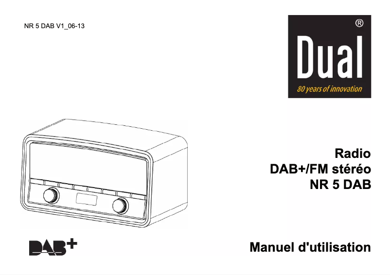 Page 1 of the manual User Manual Dual NR 5 DAB