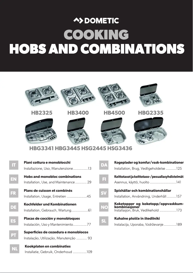 Page 1 de la notice Manuel utilisateur Dometic HSG 3436