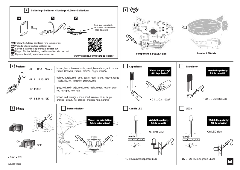 First page image of the manual for WSL222