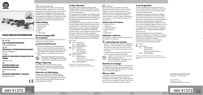 First page image of the manual for IAN 91372