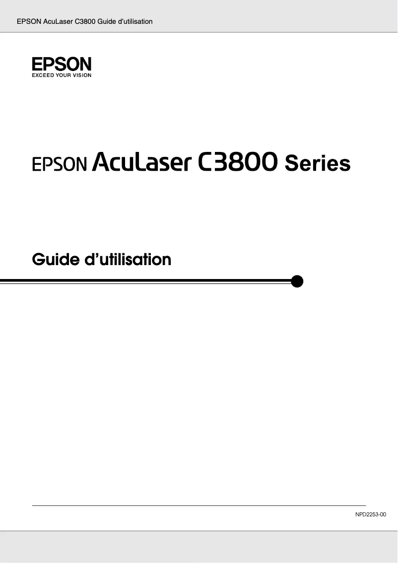 First page image of the manual for Aculaser C3800N