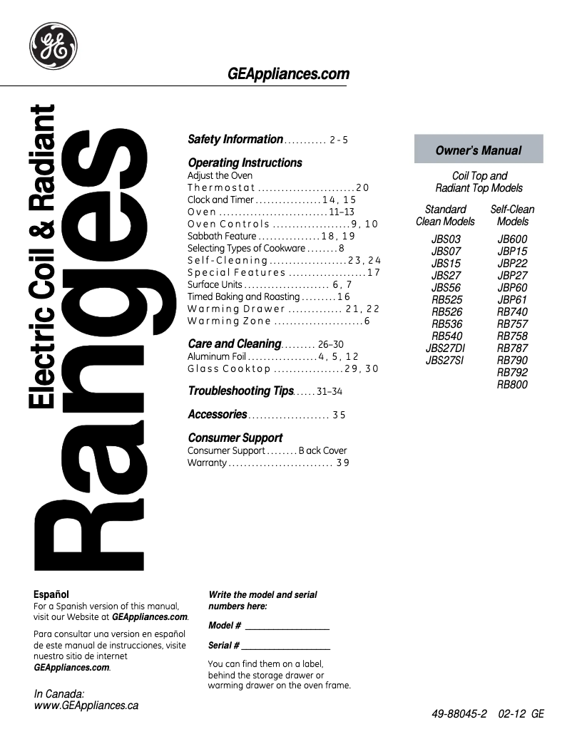Page 1 of the manual Use and Maintenance Manual Hotpoint RB758DPBB