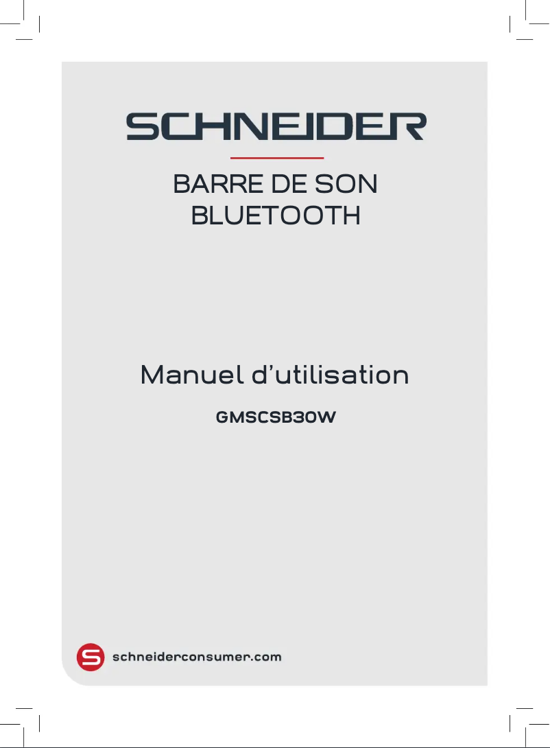 Page 1 de la notice Manuel utilisateur Schneider GMSCSB30W