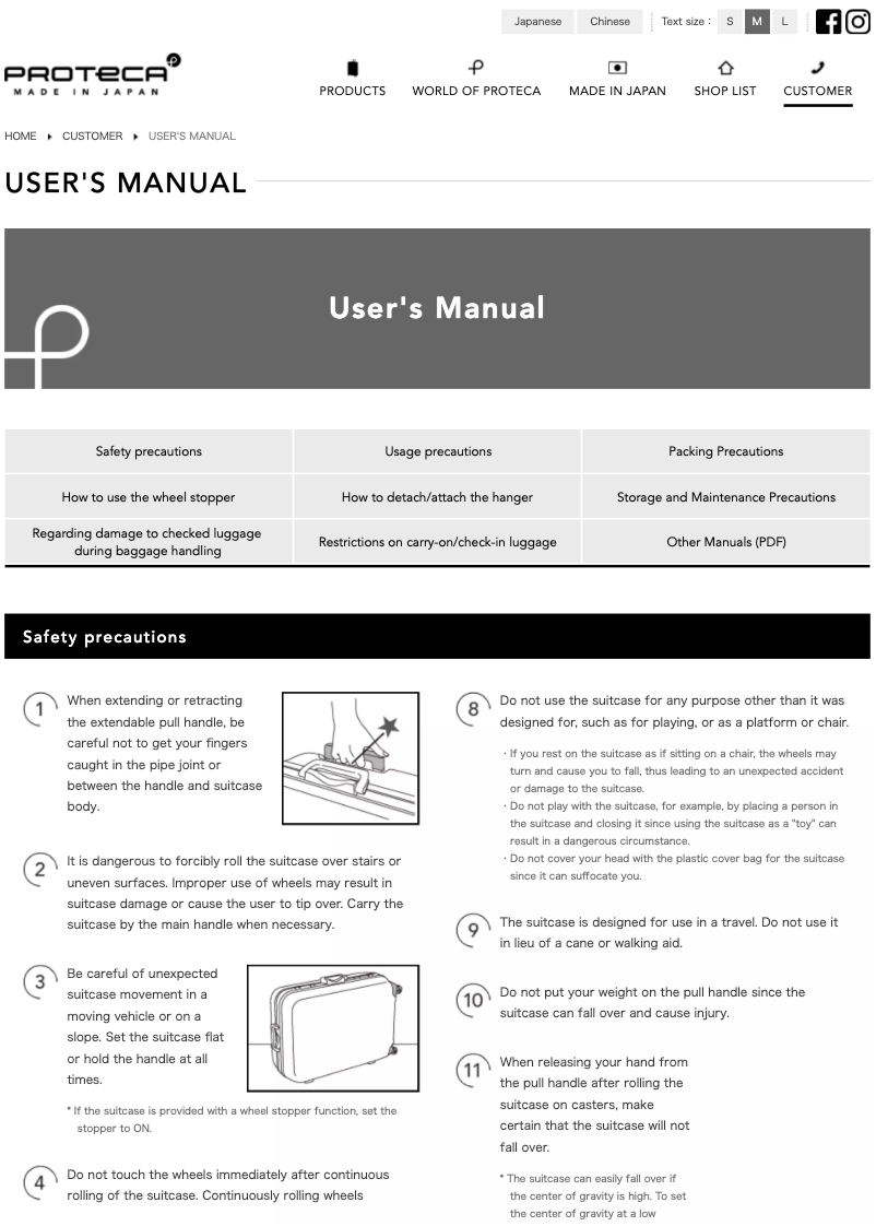 Page 1 of the manual User Manual Proteca Laguna Light Fs 02744