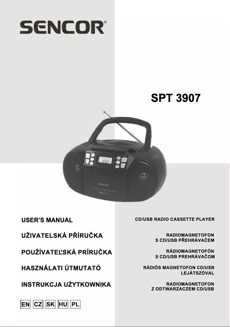 First page image of the manual for SPT 3907B