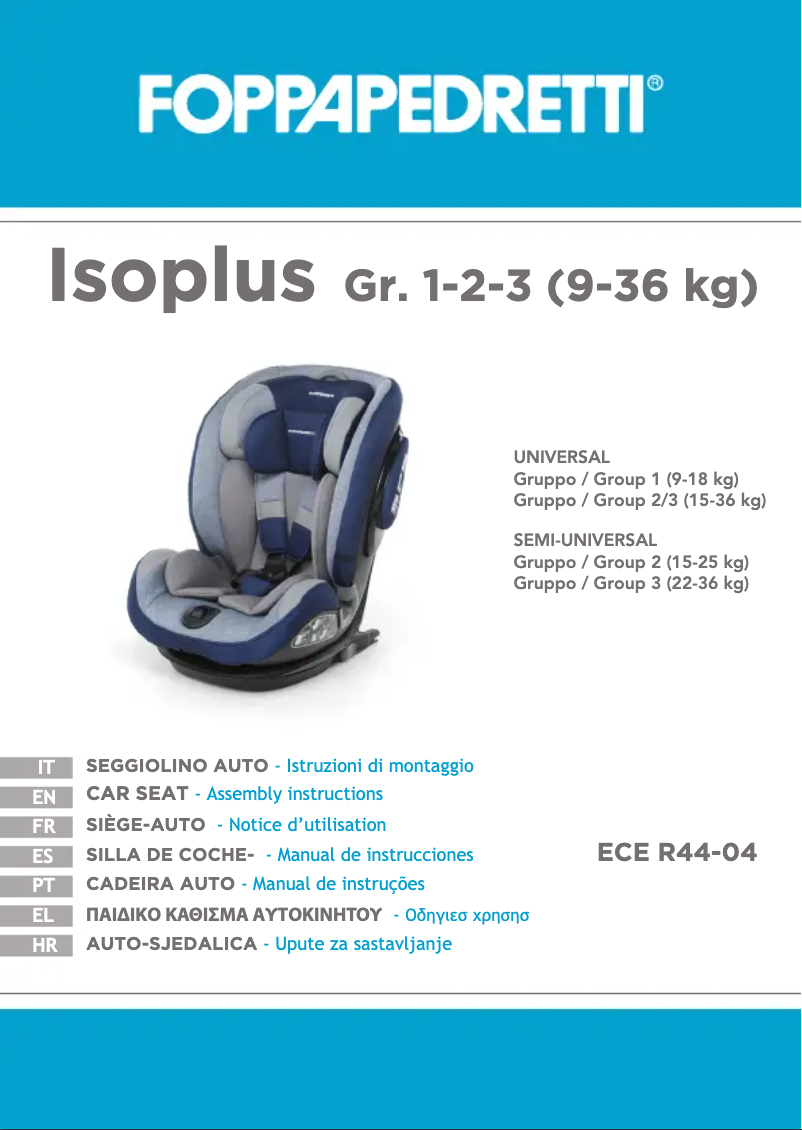 First page image of the manual for Isoplus