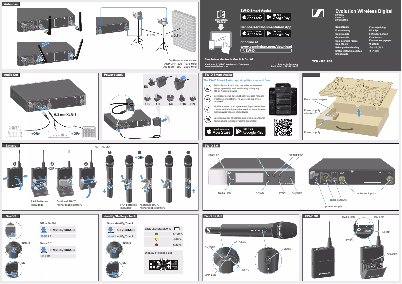 Page 1 of the manual User Manual Sennheiser EW-D SK