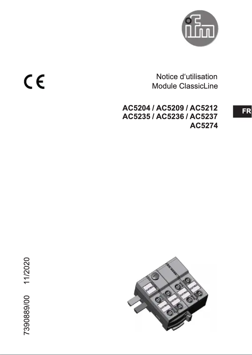 Page 1 of the manual User Manual IFM AC5212