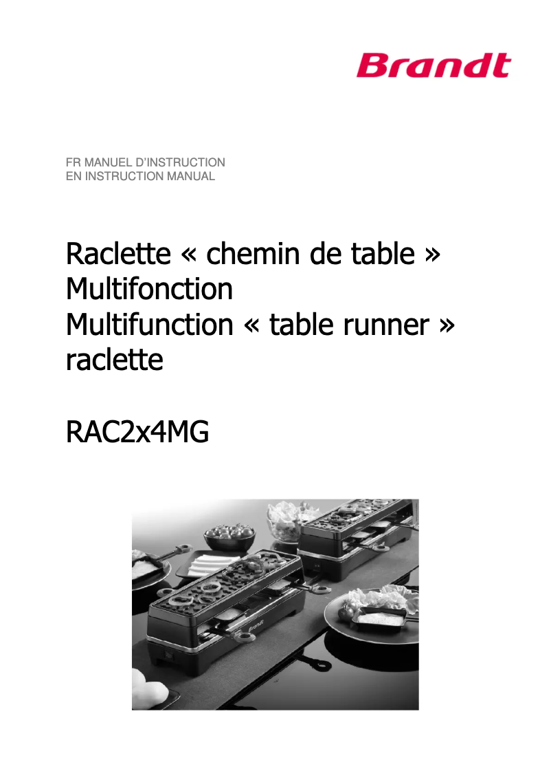 First page image of the manual for RAC2X4MG