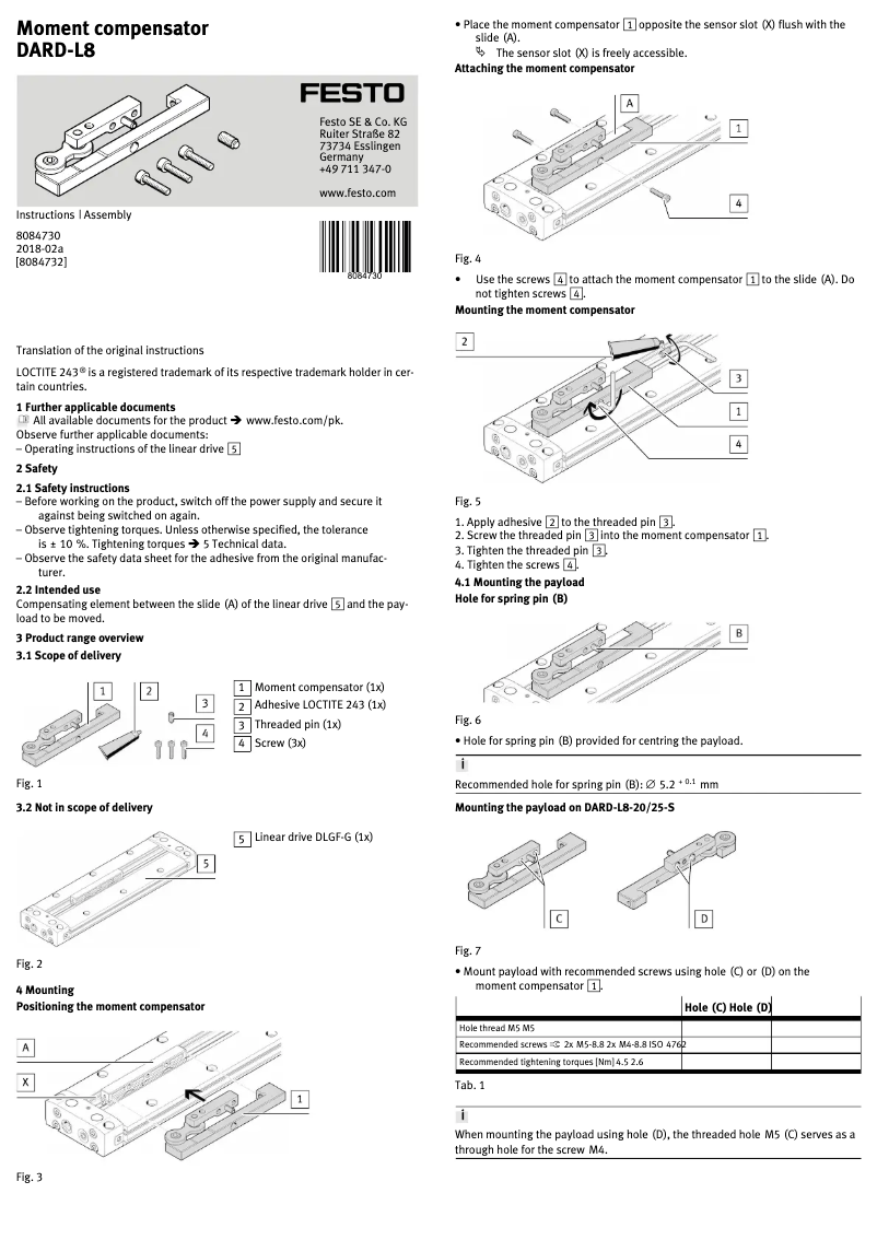 First page image of the manual for DARD-L8-25-S