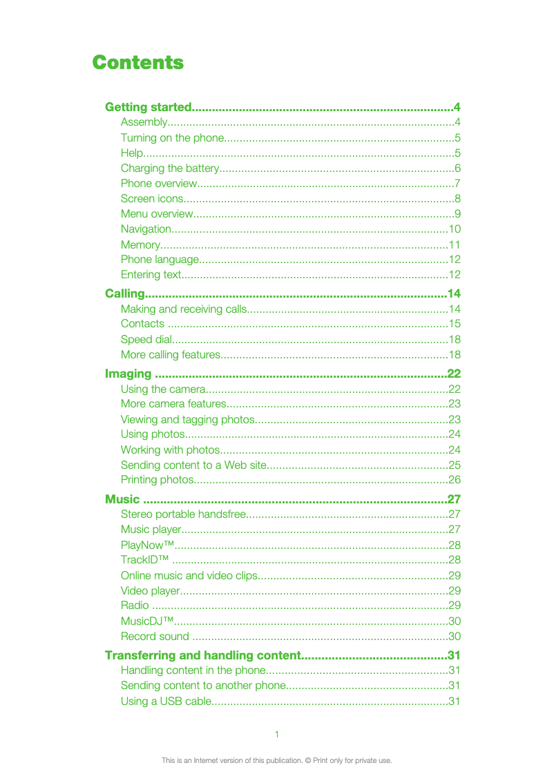 First page image of the manual for Jalou D&G