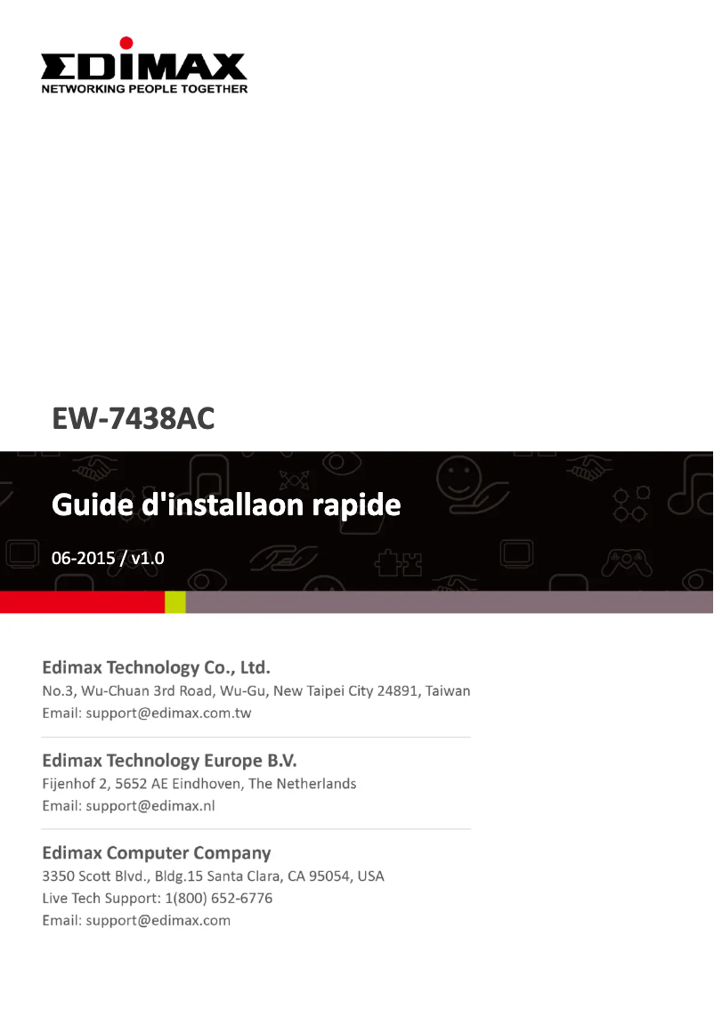 Page 1 of the manual User Manual Edimax EW-7438AC