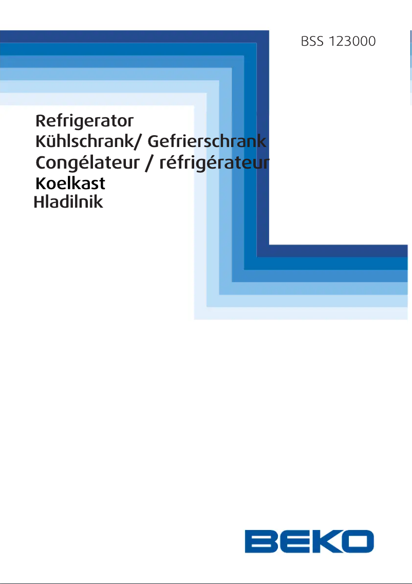 Page 1 of the manual User Manual Beko BSS 123000