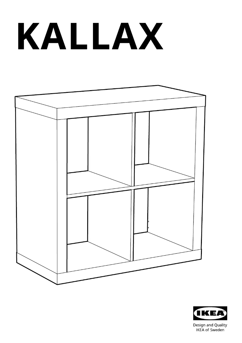 Page 1 of the manual User Manual Ikea KALLAX 604.717.28