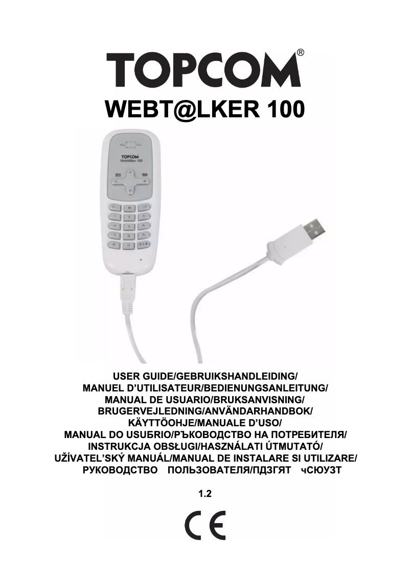 Page 1 of the manual User Manual Topcom Webtalker 100
