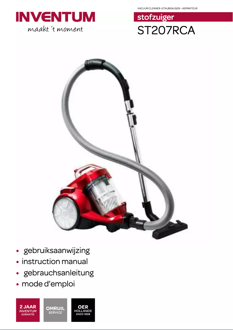 Page 1 of the manual User Manual Inventum ST207RCA