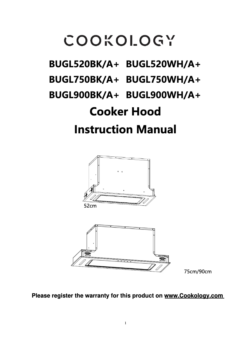 First page image of the manual for BUGL750WH