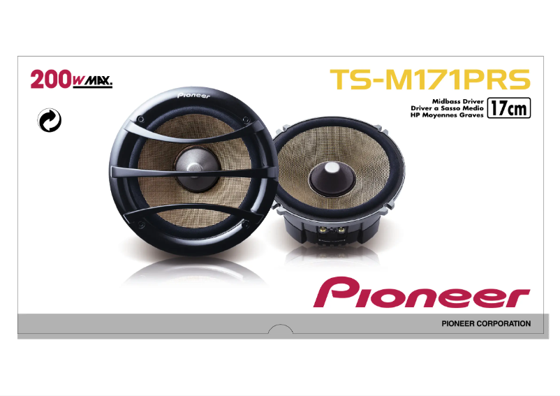 Page 1 of the manual User Manual Pioneer TS-M171PRS