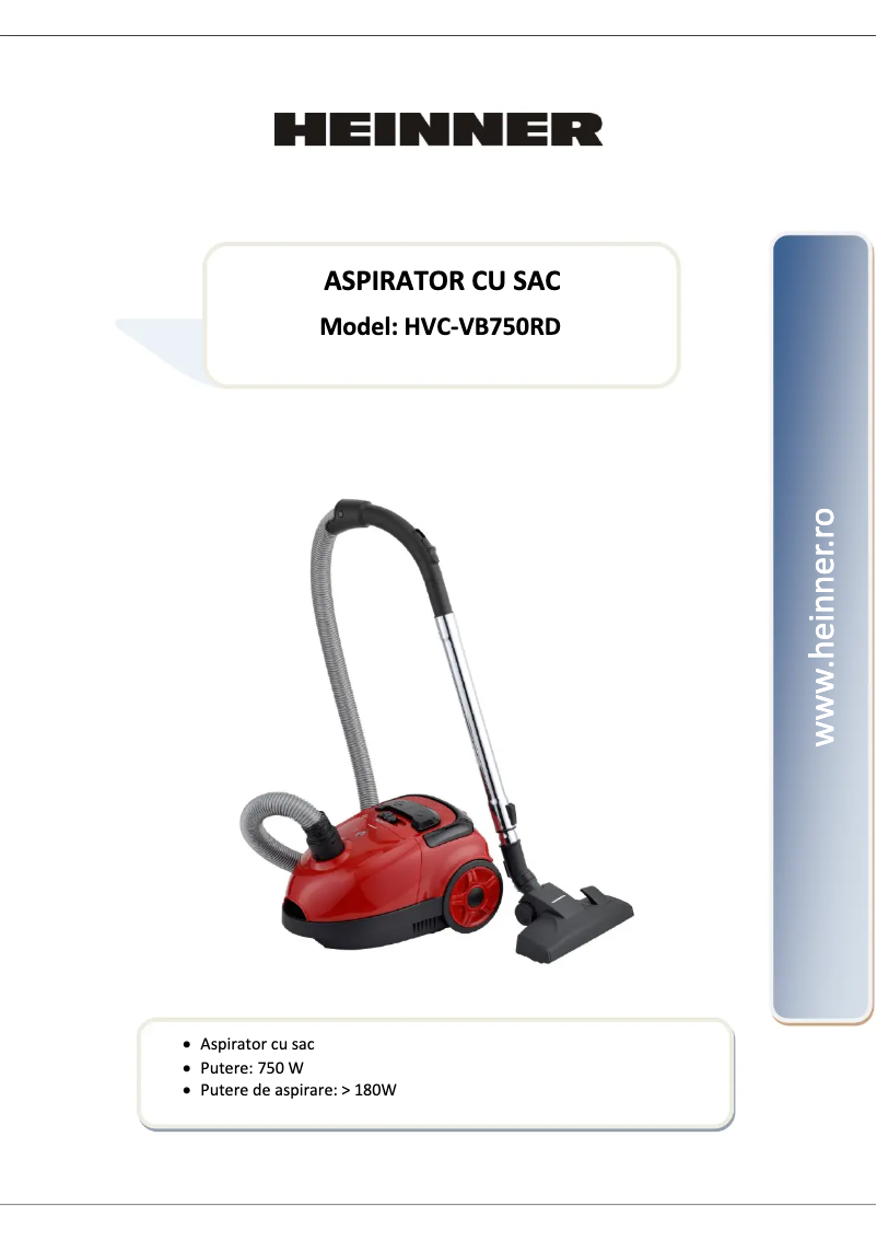 First page image of the manual for HVC-VB750RD