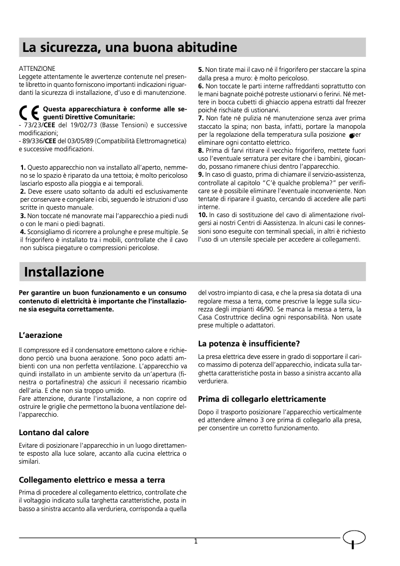 Page 1 of the manual User Manual Ariston Thermo KDF 290 A