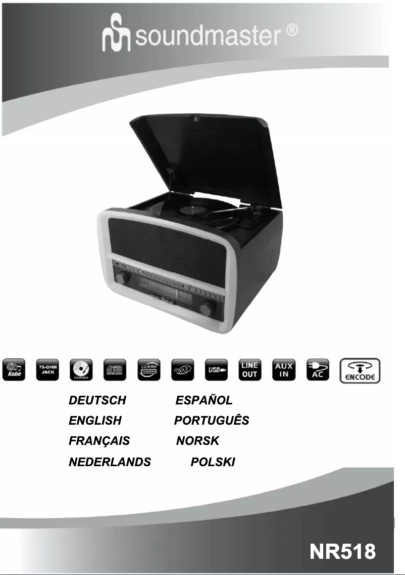 Page 1 of the manual User Manual Soundmaster NR518