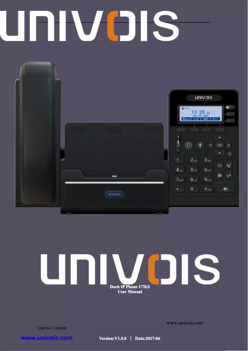 First page image of the manual for U7KS