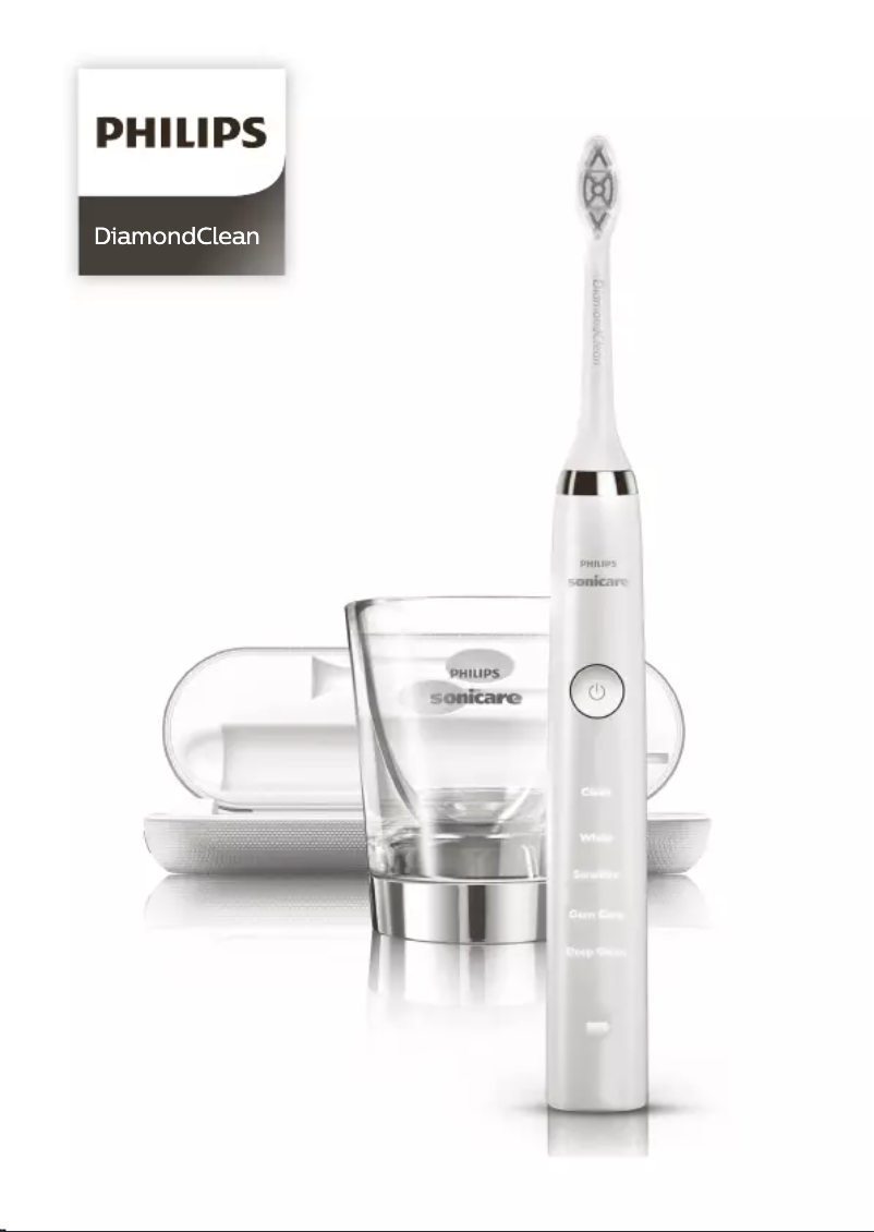 First page image of the manual for Sonicare Diamond Clean HX9391