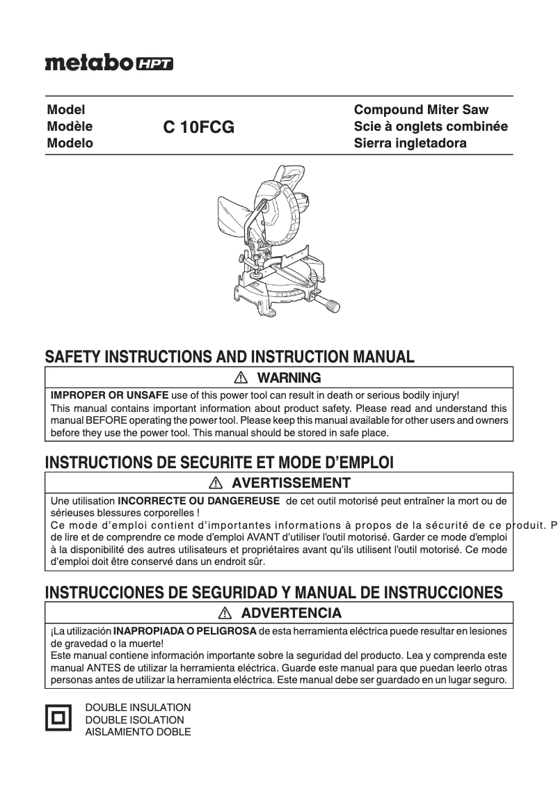 First page image of the manual for C10FCG