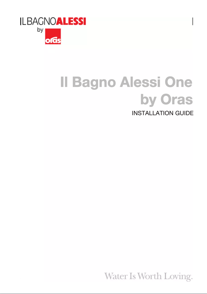 Page 1 of the manual User Manual Oras IL BAGNO ALESSI One by 8575U