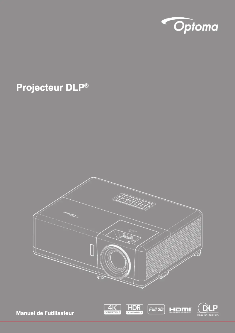 Page 1 of the manual User Manual Optoma ZH507