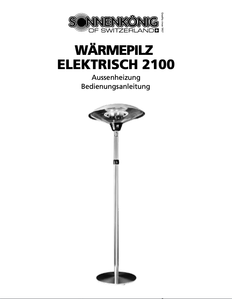 Page 1 of the manual User Manual Sonnenkönig 2100