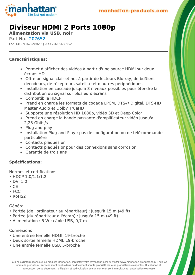 First page image of the manual for 207652