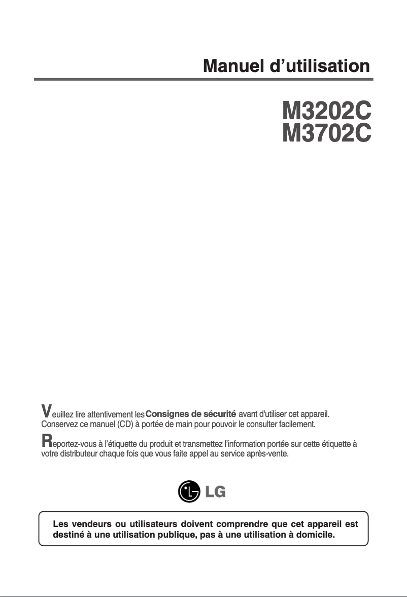Page 1 of the manual User Manual LG M3702C