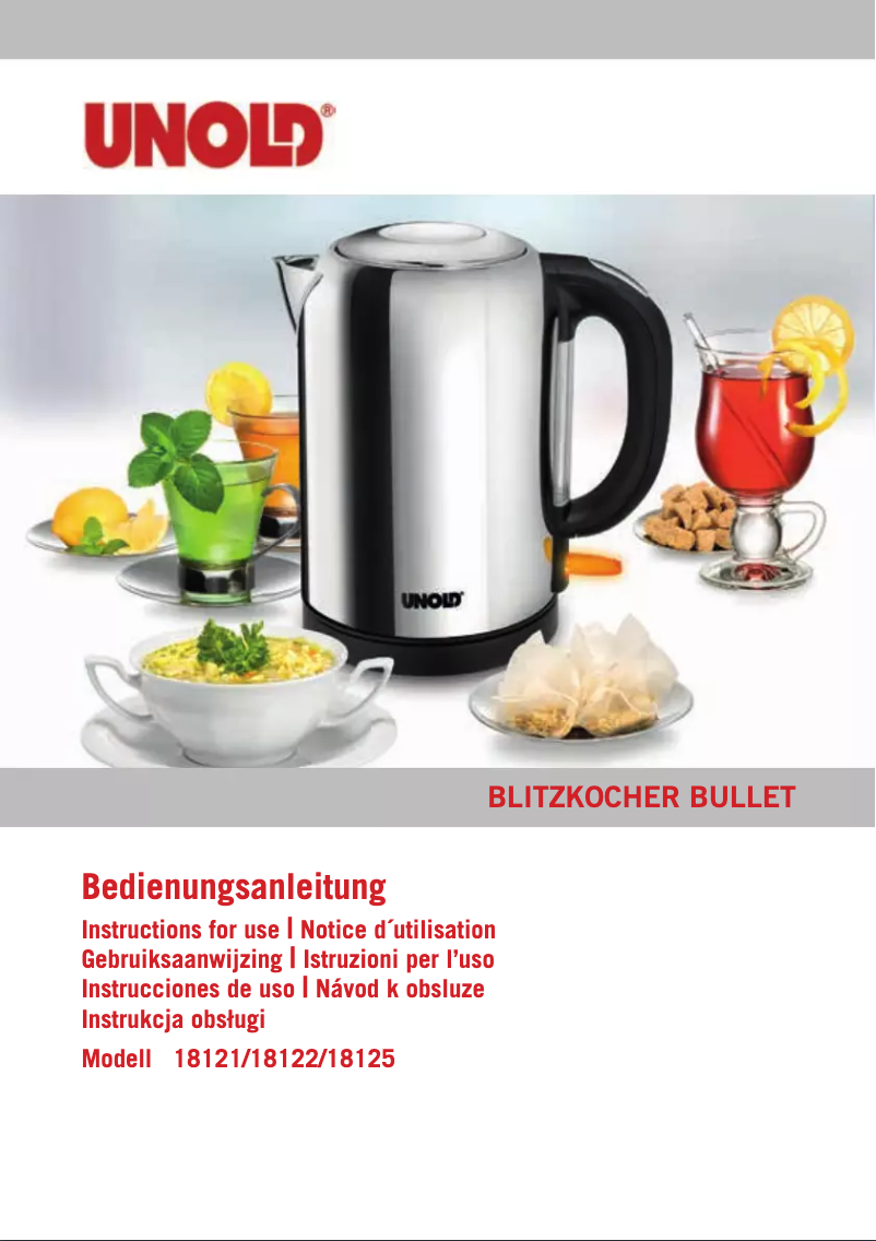 Page 1 of the manual User Manual Unold 18122
