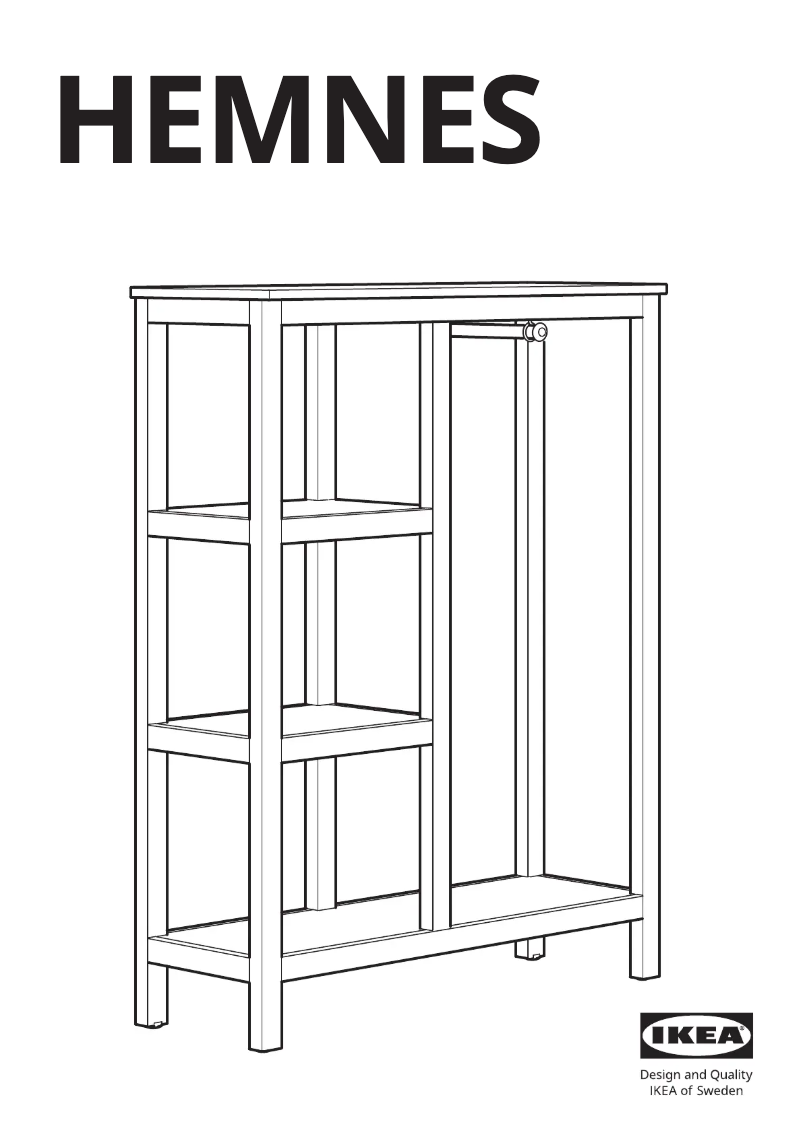 First page image of the manual for HEMNES 803.796.20