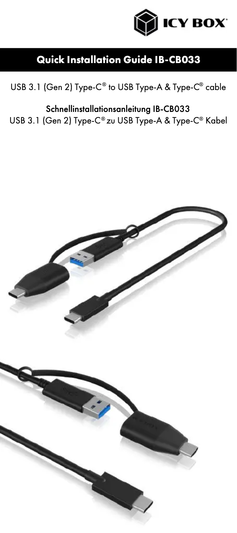 First page image of the manual for IB-CB033