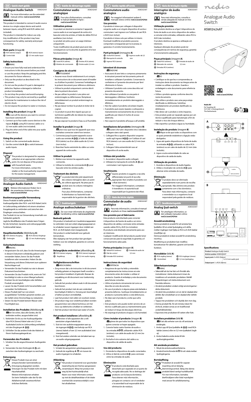 First page image of the manual for ASWI2424AT